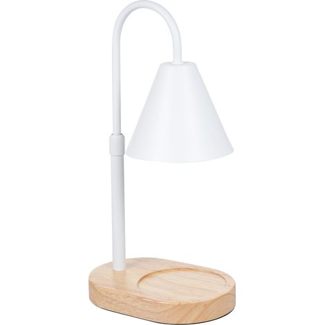 Lampe chauffe-bougie à intensité variable, bougies parfumées, lanterne à cire fondue, table de chambre à coucher avec réglage de minuterie 2/4/8H pour petit et grand pot d'aromathérapie, 2 ampoules (1/5)