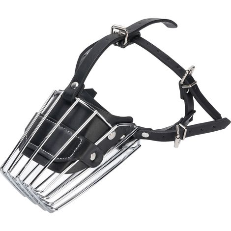 Muselière réglable pour berger allemand, empêchant les aboiements et les morsures, cage de protection pour la gueule des chiens de taille moyenne à grande (1/5)