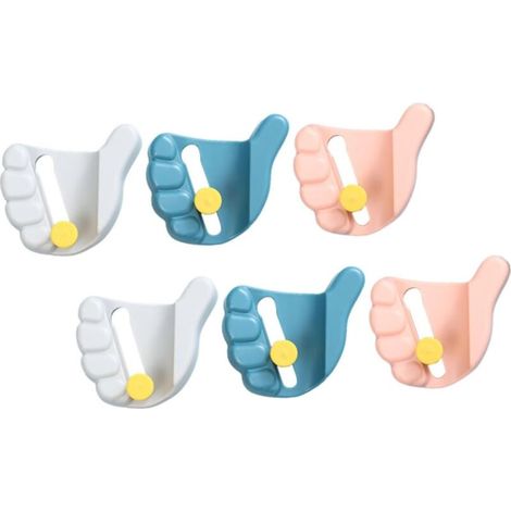 6-teiliges Set Wandhalterungen für Mopps, keine Bohrungen erforderlich, Makramee-Regal, rutschfeste Besenhalterungen, spurlose Mopp-Halterungen, PVC-Halterungen (1/4)