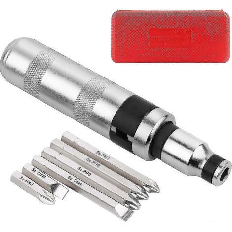 Jeu de 8 tournevis à percussion professionnels avec embouts carrés de 1/2 pouce (1/5)
