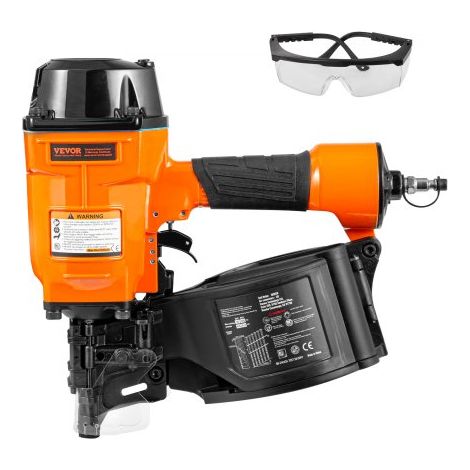Coil-Verkleidungsnagler MCN70, 1-3/4" bis 2-3/4" 15 Grad pneumatischer Verkleidungsnagler, 70-120PSI Luft-Coil-Verkleidungsnagler für Paletten, Kisten, Rahmen, Verkleidungen und Zäune (1/5)