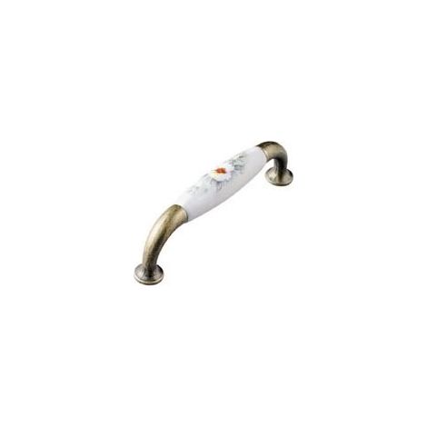Poignée de fenêtre en porcelaine bronze – Entraxe 96 mm – Hauteur 32 mm – Longueur 110 mm – Pour bois dur – Fosun