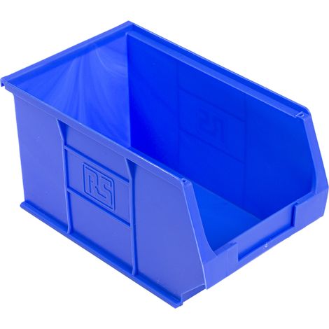 Bac de rangement RS PRO Bleu en PP, 130mm x 150mm x 240mm ( Prix pour Paquet de 5 )