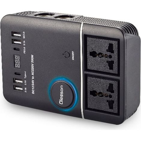 USB 220V QC3.0 200W Prise courant Câble Adaptateur Connecteur Type-C Sans Fil Rapide Universel Compatible Original Haute Qualité (1/5)
