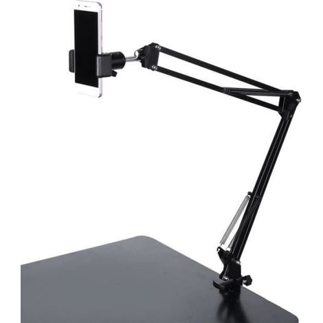 Support Téléphone Portable - Bras Flexible Réglable 360° - Hauteur Max 80 cm - Pour Bureau Lit Voiture - 1 Pièce (1/4)