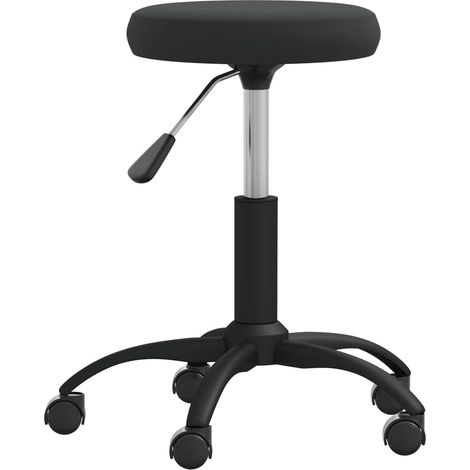 Tabouret，Repose-pied，Pouf de massage Velours Noir CFW970207 (1/5)