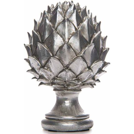 Pinecone Finial - Ceramic - L15 x W15 x H23 cm - Silver