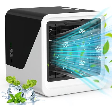 Mini climatiseur portable 500 ml, climatiseur mobile individuel silencieux de type C, sans évacuation, 3 vitesses, pour une utilisation au bureau ou à (1/5)