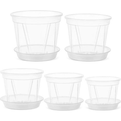 Jardinière suspendue, pot de fleurs beige et blanc (1/5)