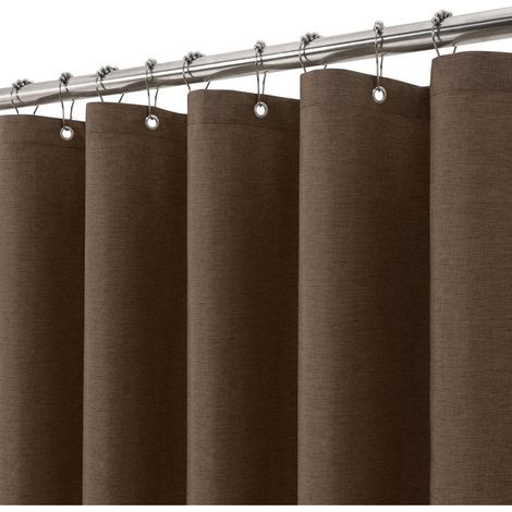 Duschvorhang Wasserdicht Anti Leinen Braun H214 x B152 cm 1er Pack (1/5)