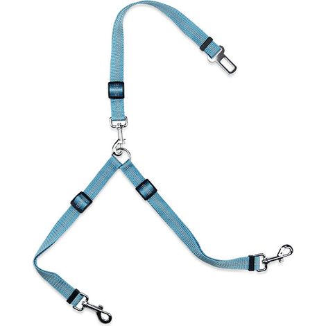 Collier De Sécurité Nylon Et Mousqueton Double Pour Chien - Accessoire De Marche Anti-Fuite Pour Collier À Pointes Ou Harnais - Ensemble Complet (1/5)