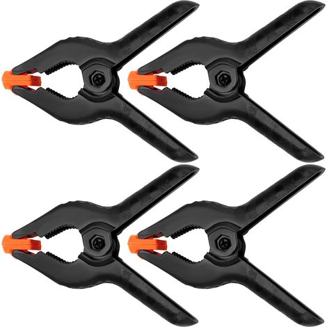 Stück 8 cm lange Federklemmen, schwarze Nylon-Kunststoff-Federklemmen, für DIY-Projekte und Fotostudios (1/5)