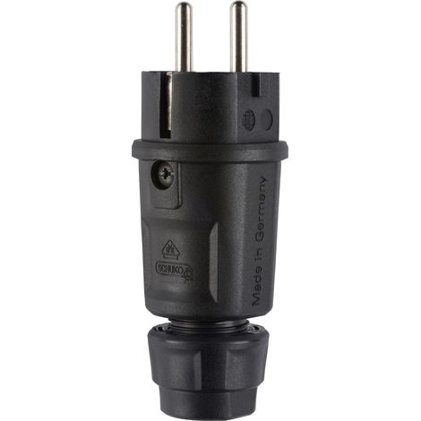 ABL Schutzkontaktstecker 16A 250V Kst IP54 ger sw 16AKunststoff Schraubkl (1/5)