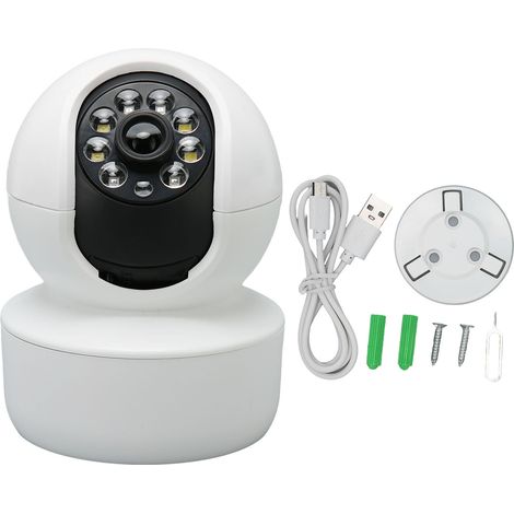 Caméra de surveillance intelligente 1080P, connexion sans fil, audio bidirectionnel, surveillance à distance, détection de mouvement et vision nocturne (1/5)