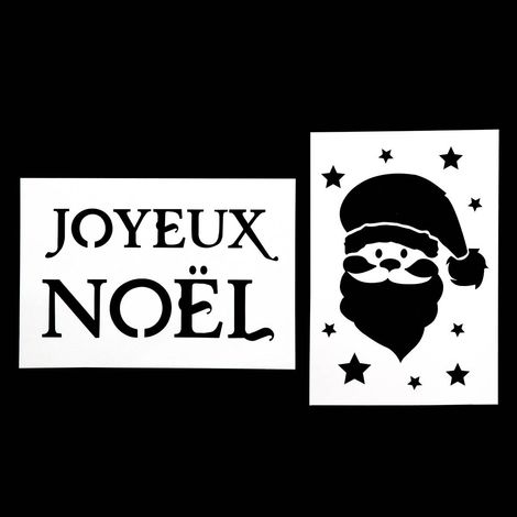 Set von 2 Weihnachtsschablonen 21X37 -