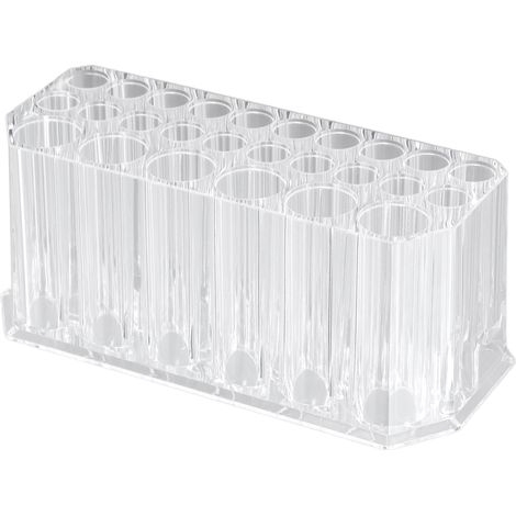 Porte-pinceaux à 26 trous, rangement impeccable, en acrylique, forme carrée, grande capacité, transparent, pour le maquillage