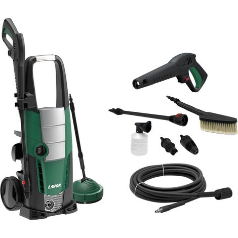 Nettoyeur haute pression Lavor Galaxy 150 eau froide 150 bar 2100W avec accessoires complets pour terrasse, voiture et extérieur