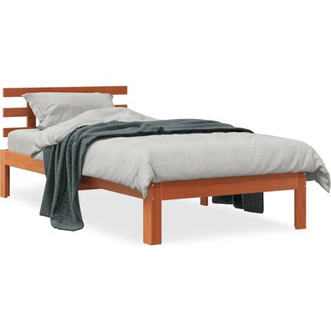 Maison Exclusive - Letto senza Materasso Marrone Cera 75x190 cm in Legno di Pino