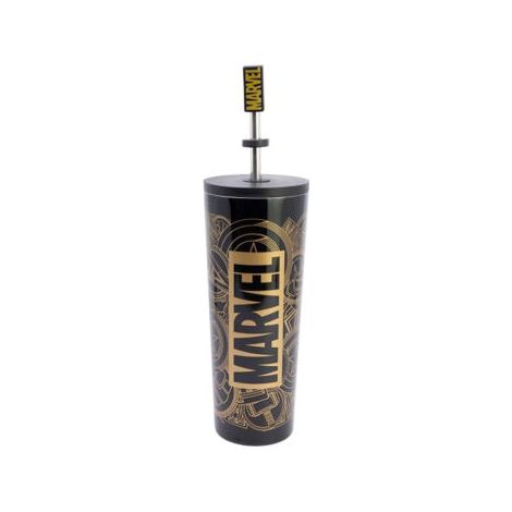 VASO TERMO INOXIDABLE C/CAÑA 3D 770ML MARVEL GOLDEN
