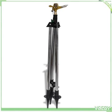 Arroseur sur trépied - FAFEICY - 40913 - Hauteur réglable 55–88 cm - Diamètre 24 m - Zinc/Cuivre (1/5)