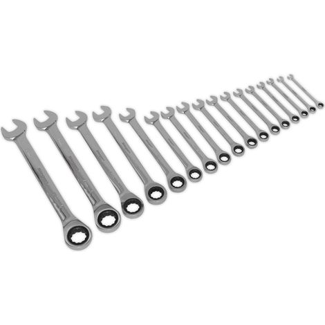 Sealey Siegen Combination Ratchet Spanner Set 17pc S01156