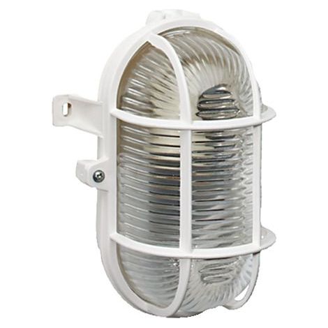 Lámpara ovalada Brennenstuhl E27 60W blanca plástico cristal (1/2)