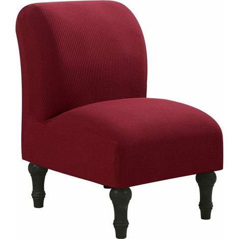 BDD Housse de fauteuil sans bras Relaxed Modern Jacquard Stretch Armchair Cover Sofa Protector Casual (une pièce en noir) (1/4)