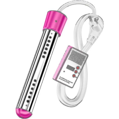 Chauffe-eau électrique submersible 3000 W pour piscine chauffage rapide résistance chauffante minuterie intelligente Xinmu-EU2000W-rose