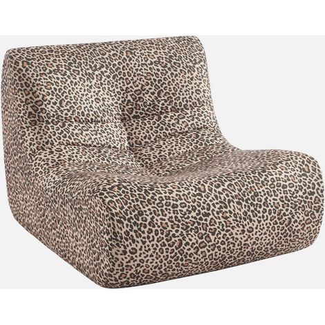 Poltrona in tessuto leopardato