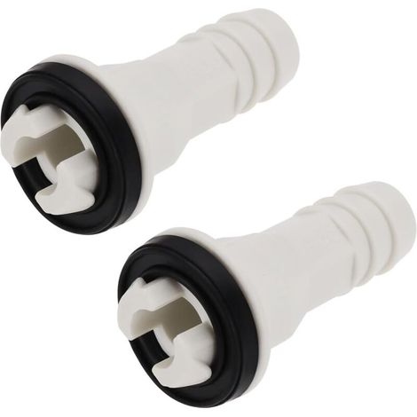 2 Pièces Connecteur Droit de Vidange de Climatiseur 3/5 Pouces 15mm Connecteur de Tuyau de Vidange à Raccord Droit avec Anneau en Caoutchouc (1/5)