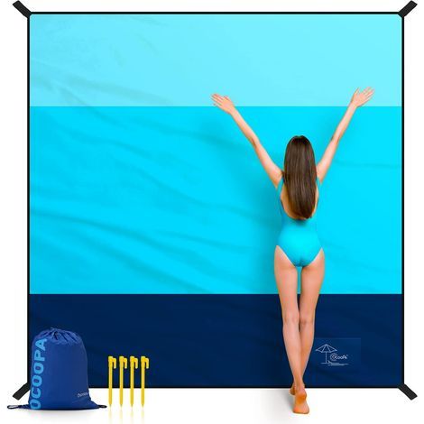 Beach Blanket 300 x 280cm Extra Large, Waterproof, Sand Proof, Picnic Blanket, for Travel, Camping, Vacation, etc. (1/5)