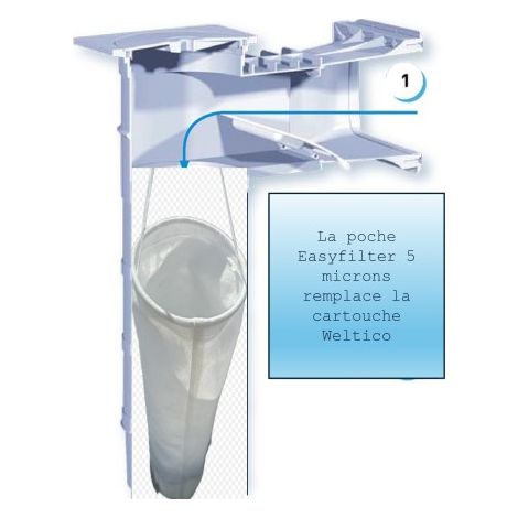 POCHE COMPATIBLE WELTICO C3 (1 poche + 1 Panier Préfiltre Skimmer)