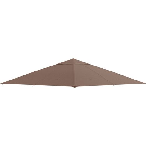 Pavillon de remplacement de 2,93 x 2,93 mètres. Toit en polyester, offrant une protection contre le soleil. Idéal pour les jardins et les terrasses. (1/4)