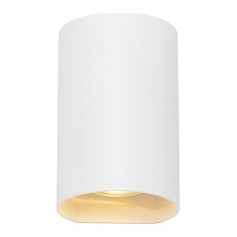 QAZQA Diseño Aplique inteligente redondo blanco con 2 WiFi GU10 - Sabbir Aluminio Cilíndra Adecuado para LED Max. 2 x 4.8 Watt