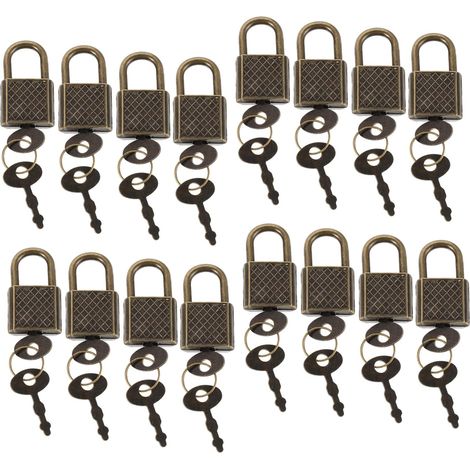Lot de 20 petits cadenas avec clé, style vintage, verts, robustes (1/5)