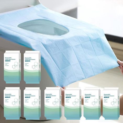 Lot de 80 protège-sièges de toilettes jetables 40 x 60 cm, pour voyages, hôtels, hôpitaux et toilettes publiques.