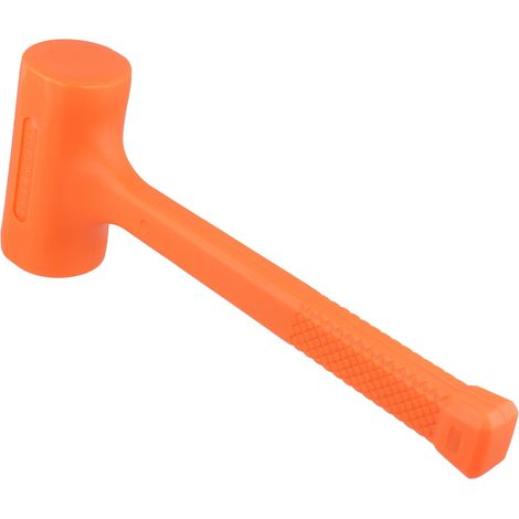 Maillet en Caoutchouc 4 lb (1.8 kg) - Marteau sans Rebond avec Poignée PVC Orange - Pour Travaux d'Installation et Montage (1/5)