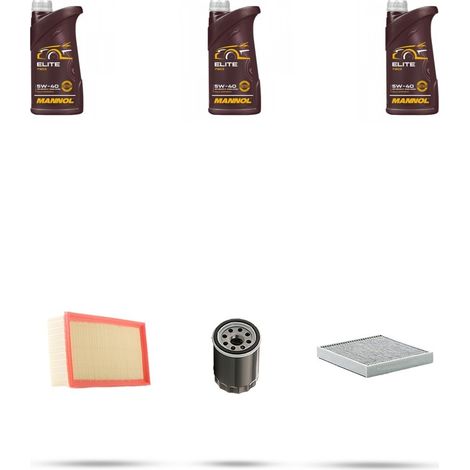Kit tagliando 3 FILTRI e 3L OLIO compatibile con Mitsubshi Colt VI (Z30) 1.1 55KW Dal 2004 (1/4)