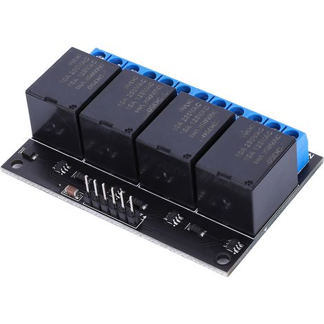 Module de relais bistable à verrouillage automatique 4 canaux, bouton-poussoir, microcontrôleur, commande de niveau bas, précision 5 V (1/5)