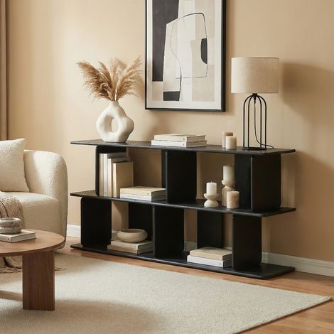 Standregal Gäljami 160x35x74 cm Schwarz [en.casa]