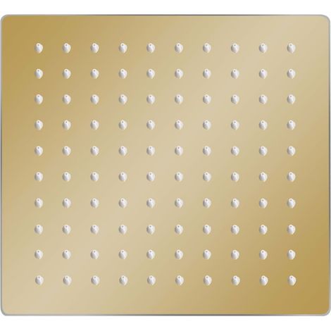 Maison Exclusive - Testa Doccia a Pioggia in Acciaio Inox 20x20cm Quadrata Oro