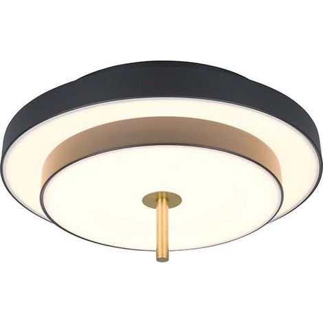 LED Deckenleuchte Deckenlampe Wohnzimmerlampe Schwarz-Gold Switch Dimmer D 40 cm (1/5)