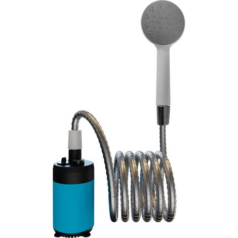 Douche portable pour camping électrique extérieure rechargeable alimentée par batterie pommeau compact (1/5)