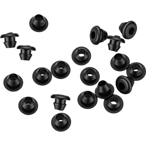 20 pièces œillets en caoutchouc ignifuges bouchons de trou ignifuges pour la protection du câblage tuyau de boîte électrique réparation automobile intérieur 3 mm ouverture 5 mm (1/5)