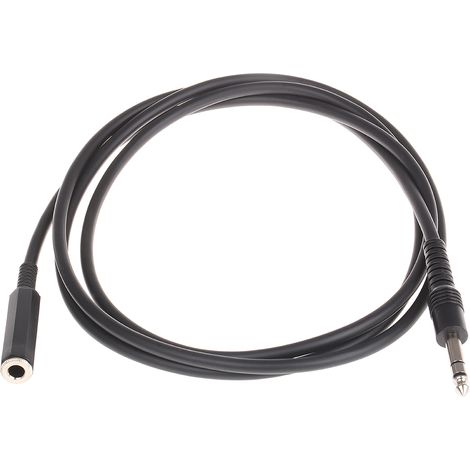 Cordon audio Fiche jack mâle 6,35 mm vers Fiche jack femelle 6,35 mm, Long. 2m ( Prix pour 1 ) (1/2)