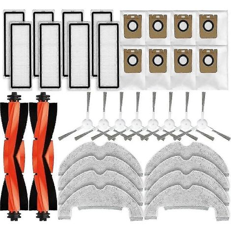 Pièces de rechange pour aspirateurs robots Bot D10 Plus, Z10 Pro et L10 Plus : brosse latérale principale, filtre HEPA et serpillière. (1/5)