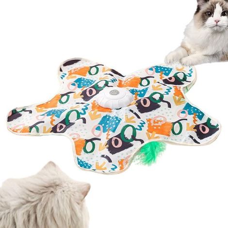 Alfombrilla giratoria automática para gatos, 3 velocidades, Activación táctil, Para gatos de interior, Diseño seguro y duradero (1/5)
