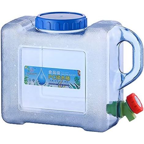 Bidon à eau de 5 à 22 l avec robinet - Réservoir d'eau portable - Réservoir d'eau potable - Sans BPA - Pour l'extérieur, le camping, le stockage des boissons (1/5)