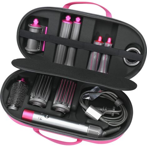 Étui pour Dyson Airwrap/Nouveau Dyson Airwrap Complete/Complete Long Styler HS05 HS01 HS08-passt f ür 4pcs Lang oder Kurz barils de bigoudis - Rose (Étui unique, styleur de cheveux n'est pas inclus) (1/5)