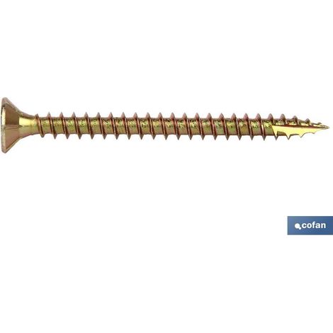 TORNILLO DIN-7505A PARA AGLOMERADO (ROSCA MADERA) CABEZA AVELLANADA TORX (T-20) M-4x60 (1/3)
